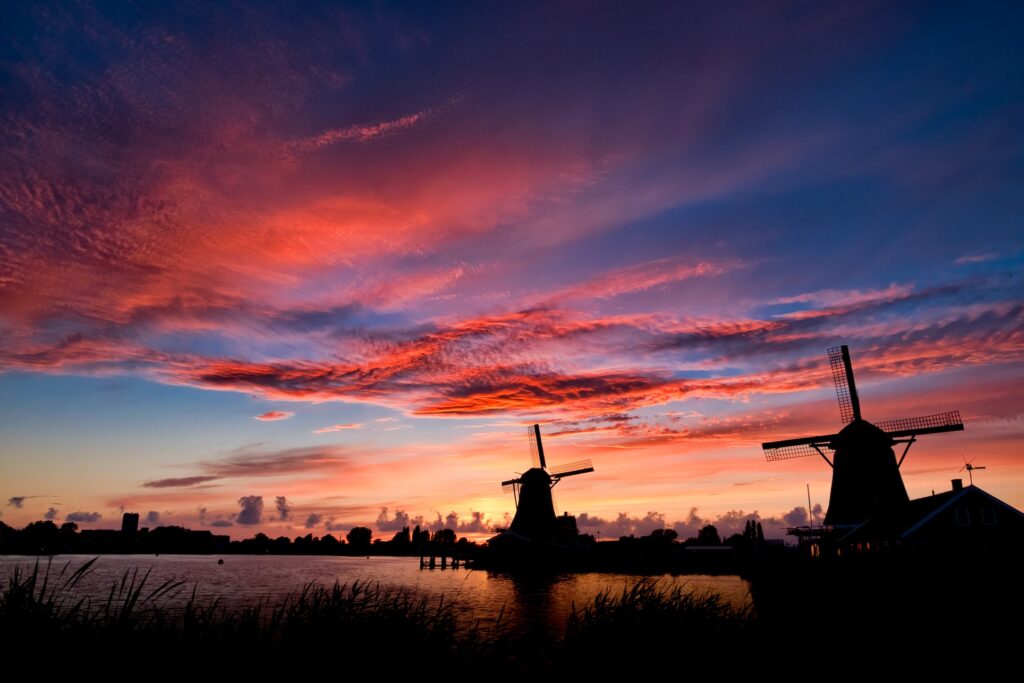 amsterdam sunset view