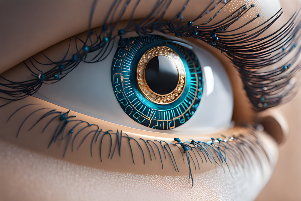 tech ai eye close up