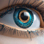 tech ai eye close up